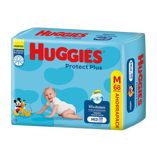 PAÑAL HUGGIES PROTECT PLUS M x68